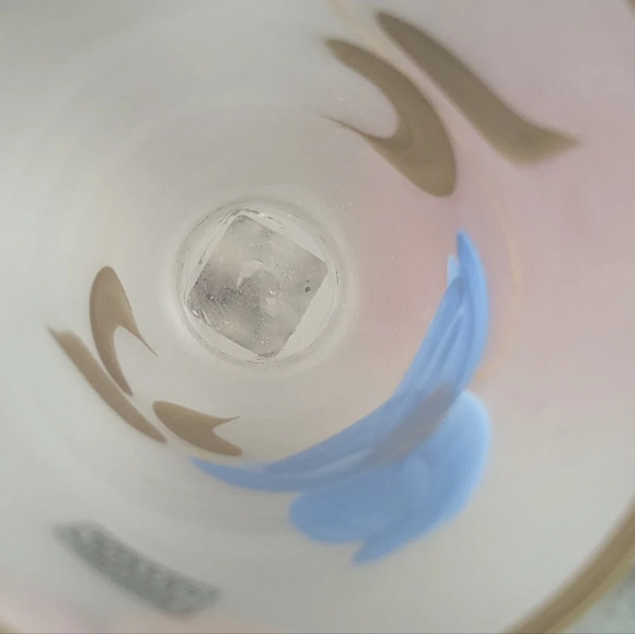 Murano Glass Vase Decanter Set- Handpainted- Italy- Frosted Glass- Vintage- Tall - Picture 7 of 8